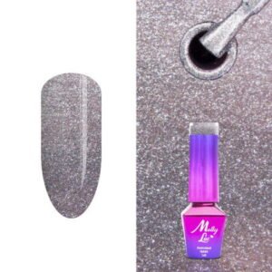 315. MOLLY LAC glitrový gel lak - My Favourite Silver 5ml