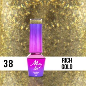 38. MOLLY LAC gél lak - Rich Gold 5ML