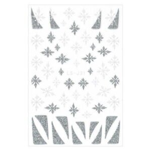 3D holo nálepky na nehty vločky J31