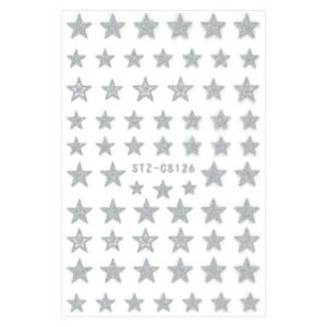 3D holografické nálepky na nehty hvězdičky CS126