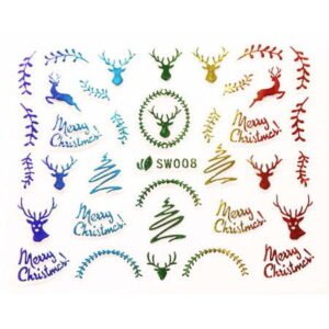 3D nálepky na nechty- vianočný motív SW008