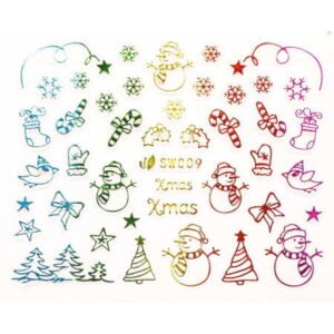 3D nálepky na nechty- vianočný motív SW009