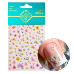 5D samolepiace nálepky na nechty s kvetinovým motívom M-2373