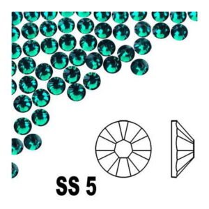A La Swarovski SS 5 - Emerald 50 ks