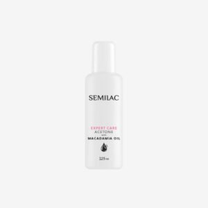 Aceton Semilac Gelový odstraňovač lesku s makadamiovým olejem 125 ml