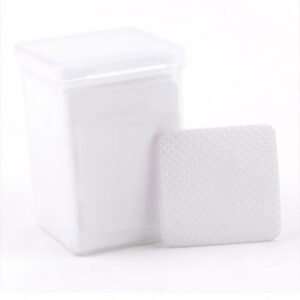 Bezprašné perforované vatové tampony na nehty 5x5 cm, 200 ks