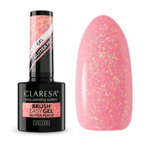 CLARESA BRUSH EASY GEL GLITTER PEACH 5g