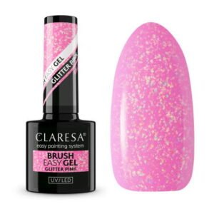 CLARESA BRUSH EASY GEL GLITTER PINK 5g