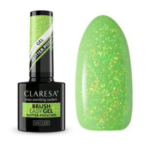 CLARESA BRUSH EASY GEL GLITTER PISTACHIO 5g
