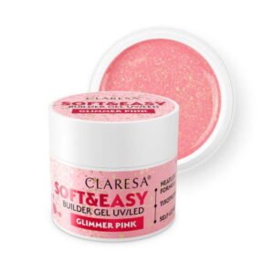 CLARESA STAVEBNÍ GEL NA NEHTY SOFT&EASY GLIMMER PINK 12G