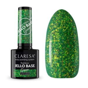 Gel lak CLARESA Rainbow JELLO base Green 5ml