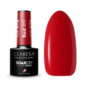 Gel lak CLARESA® Red 419 5ml