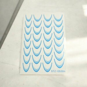 Gradientní francouzské nálepky na nehty French Ombre blue CS306