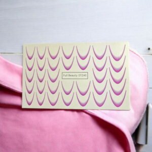 Gradientní francouzské ombré nálepky na nehty fialové STZ40