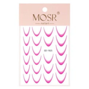 Gradientní francouzské ombré nálepky na nehty SD-1925 (tmavě růžová)