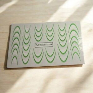 Gradientní francouzské ombré nálepky na nehty zelené STZ54