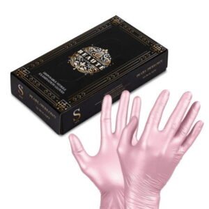 Jednorazové nitrilové rukavice Beaute Luxe v rúžovej farbe, veľkosť S 50ks
