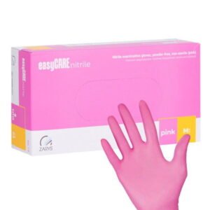 Jednorázové nitrilové rukavice Easycare Pink, velikost M, 100 ks