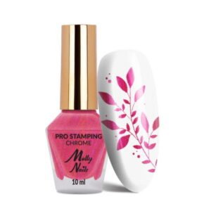 Molly lak na pečiatkovanie Rose pink metalic 10ml