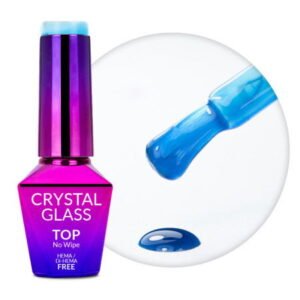 Molly Nails farebný top coat Crystal Baby Blue 10g