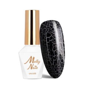 Molly Nails gel lak Crackle Gel Black No 158, 8g