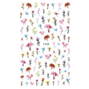 Nálepky na nehty květiny F358