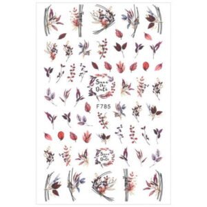 Nálepky na nehty listy F785