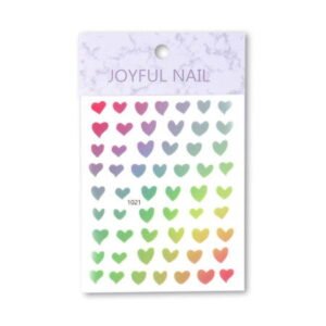 Nálepky na nehty srdíčka 1021