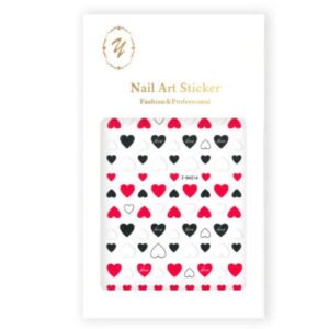Nálepky na nehty srdíčka Z-D4214 Red