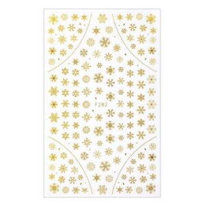 Nálepky na nehty vločky zlaté F282