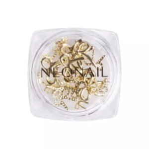 NeoNail 3D zdobení nehtů zlaté zlaté mašle