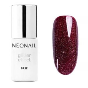 NeoNail báze Glitter effect Burgundy Shine 7,2ml