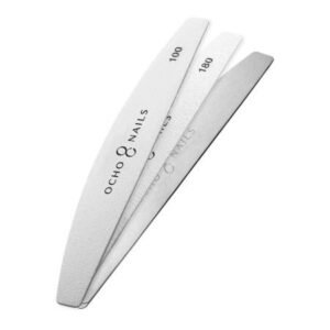 Ocho Nails kovový pilník + náhradné papierky 100 a 180 20ks