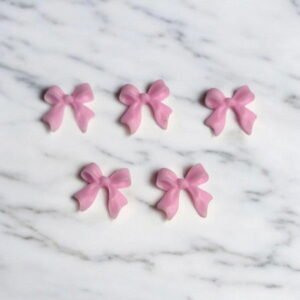 Ozdobné mašle růžové 5ks