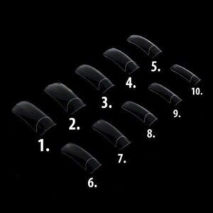 Priesvitné tipy  č.1 60 ks - dlhá  zarážka