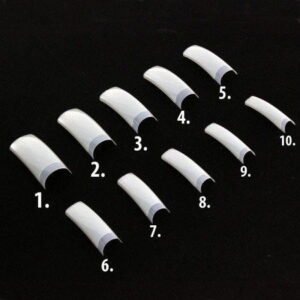 Přírodní tipy na nehty č. 3 50 ks - krátký zářez