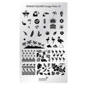 RAZÍTKOVACÍ DESTIČKA KONAD SQUARE 35 s Plameňáky