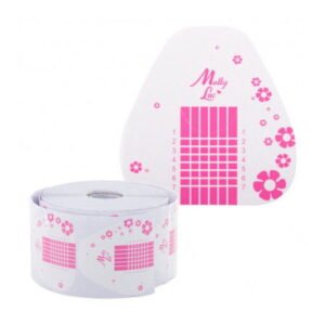 Šablóny na nechty Molly ružové kvety 100 ks