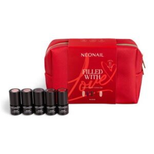 Sada gelových laků Neonail Filled with Love v elegantní kosmetické taštičce