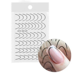 Samolepiace nálepky na francúzsku manikúru  STZ-CS169 black