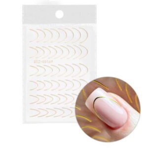 Samolepiace nálepky na francúzsku manikúru  STZ-CS169 gold