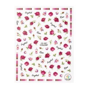 Samolepicí nálepky na nehty květiny růže CA461