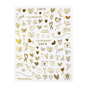 Samolepicí valentýnské nálepky na nehty CB-202
