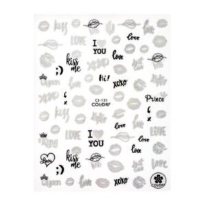 Samolepicí valentýnské nálepky na nehty CJ131