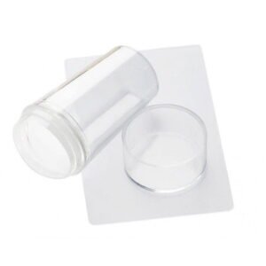 Silikonové razítko a stěrka na razítkování a francouzskou manikúru