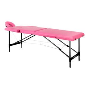 Skládací hliníkový masážní stůl Activ Fizjo comfort 2 segment pink black aluminium