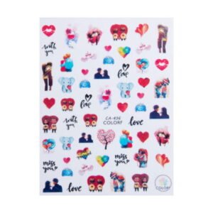 Valentýnské nálepky na nehty CA-436