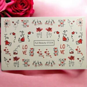 Vodní nálepka na nehty - Valentine STZ26