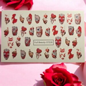 Vodní nálepka na nehty - Valentine STZ28