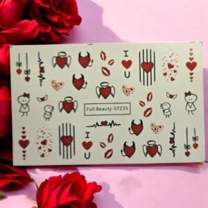 Vodní nálepka na nehty - Valentine STZ35